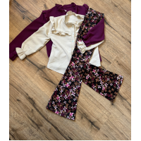Legging bloemen roze